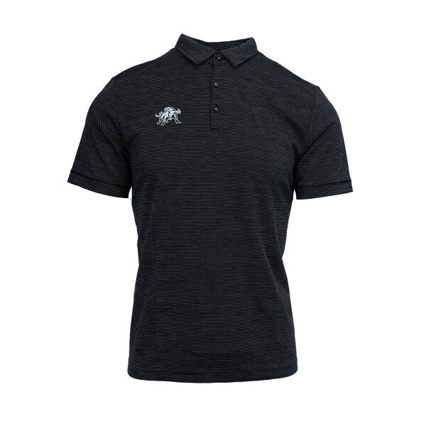 Black, Aggie Bull, Dotted, Men's, Polo